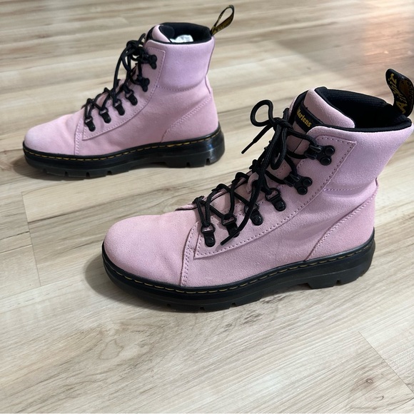 Dr. Martens COMBS Hiker Style Combat Boots in Pink Hi Suede Size 9 - Picture 10 of 12